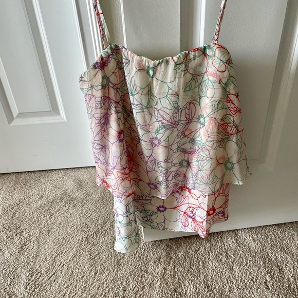 Maeve - Anthropologie Asymmetrical floral print cami - Picture 3 of 9
